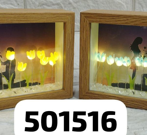 Marco romántico con flores led