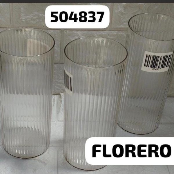 Florero plástico circular